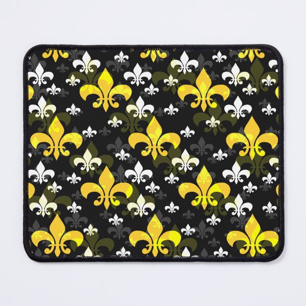 Item preview, Yellow Black Fleur De Lis designed and sold by PatternTitan.