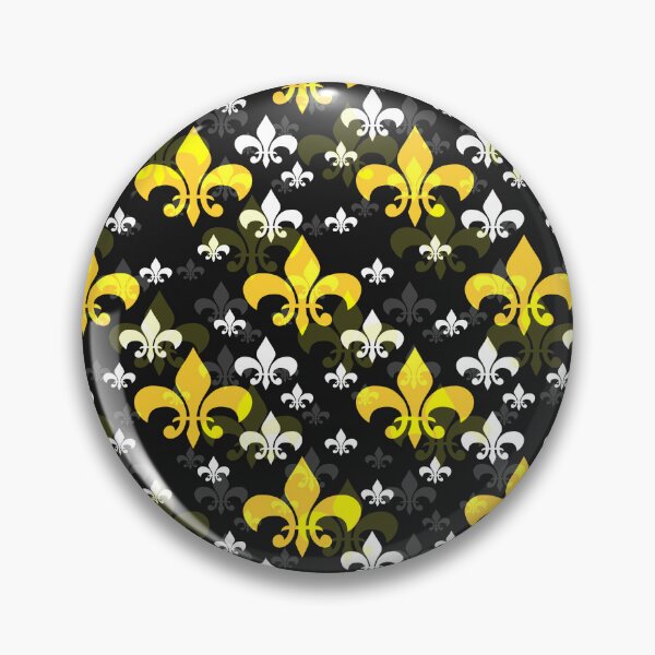 Item preview, Yellow Black Fleur De Lis designed and sold by PatternTitan.