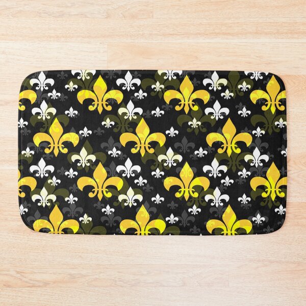 Item preview, Yellow Black Fleur De Lis designed and sold by PatternTitan.