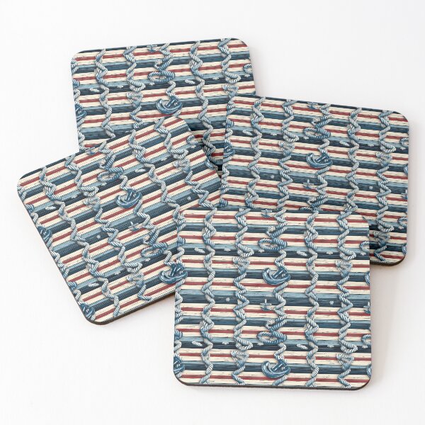 Item preview, Striped nautical theme designed and sold by Imaginaria Inkworks.