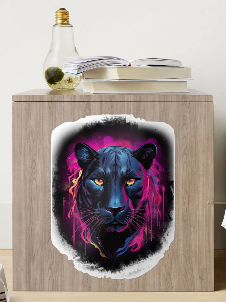 Black Panther Holographic Sticker, Sticker for water bottle, laptop  sticker, laptop stickers Animals, Tattoo Stickers, Holographic