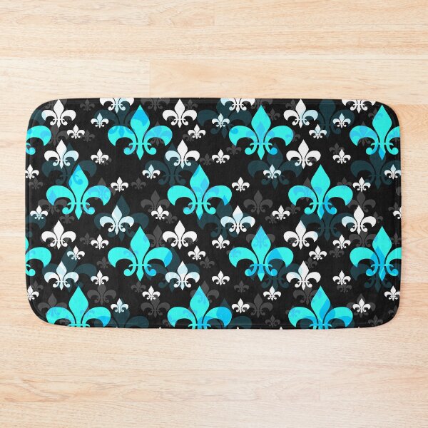 Item preview, Blue Black Fleur De Lis designed and sold by PatternTitan.