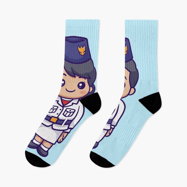 Item preview, Cute Girl and Boy Respectful Indonesia Flag Cartoon Icon designed and sold by hjian8219.