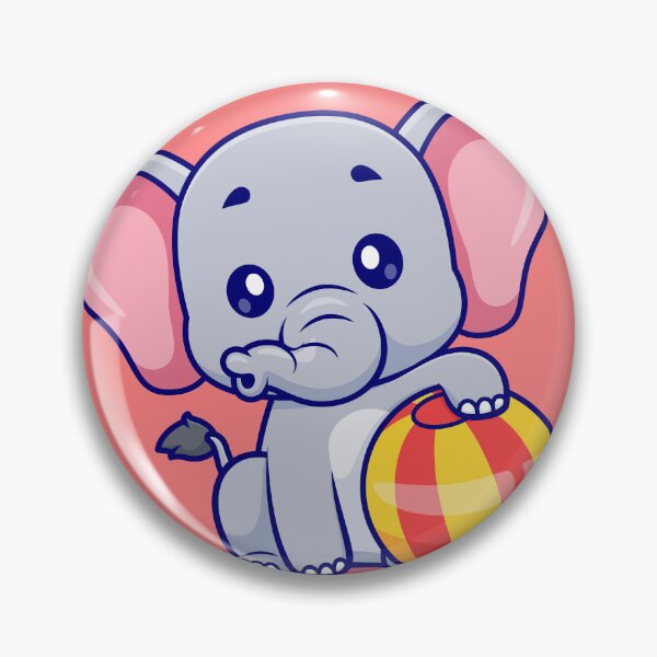Item preview, Cute Elephant Playing Ball Circus Cartoon Icon designed and sold by hjian8219.