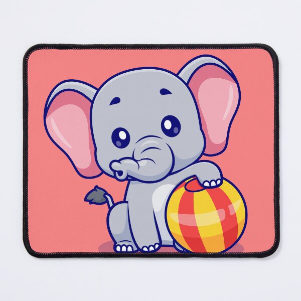Item preview, Cute Elephant Playing Ball Circus Cartoon Icon designed and sold by hjian8219.