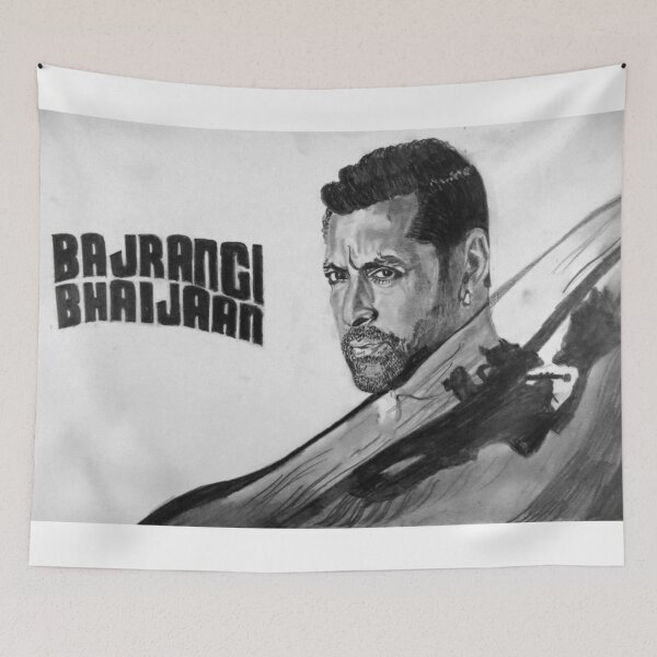 Item preview, Salman Khan Bajrangi Bhaijaan pencil drawing designed and sold by MubaraksArt.
