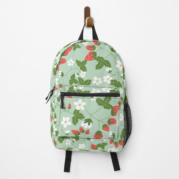 Item preview, Red strawberry with white flowers pattern designed and sold by ArtFisher.