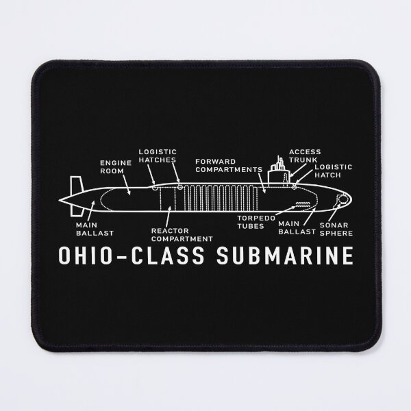 Item preview, Ohio Class Submarine Blueprint Infographic Diagram designed and sold by MilitaryMart.