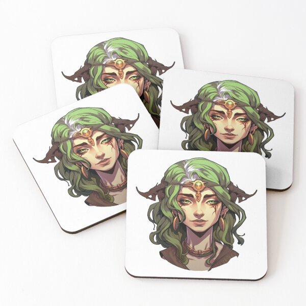 Artikelvorschau, D&D Hochelfen-Druiden-Portrait entworfen und verkauft von TellezStickers.