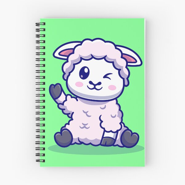 Item preview, Cute Baby Sheep Waving Hand Cartoon Vector Icon designed and sold by hjian8219.
