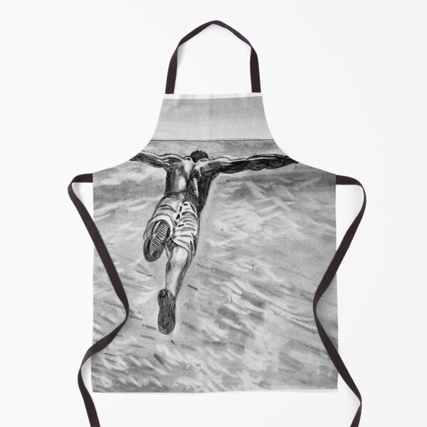 Item preview, Man diving in the sea, Drawing designed and sold by MubaraksArt.