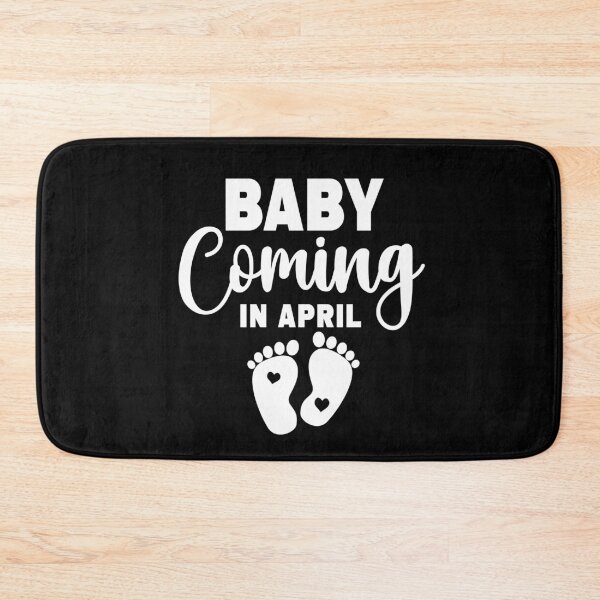 Aperçu de l'œuvre Nouveau bébé à venir en avril Annonce de grossesse pour future maman New Mommy Est. 2024 créée et vendue par ARTsPlural.