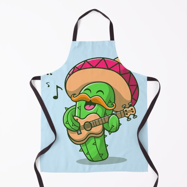 Item preview, Cute Cactus Playing Guitar with Sombrero Hat Cartoon Vector Icon designed and sold by hjian8219.