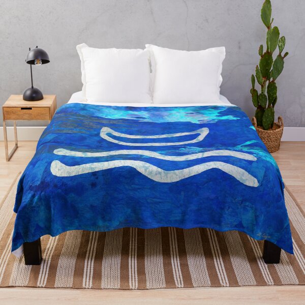 Item preview, Blue Canoe On The River Native American Symbol Art designed and sold by Sharon Cummings Art.