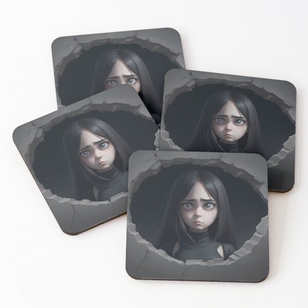 Item preview, Sad girl with a big void hole in her chest designed and sold by DevushkaStore.