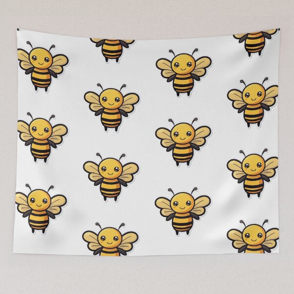 Item preview, Cute friendly bee designed and sold by AllDayKawaii.