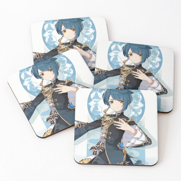 Item preview, Xingqiu Official Poster designed and sold by Astral Drop.