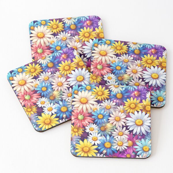 Item preview, Sparkling Colorful Daisy Flowers designed and sold by SeamCraft.
