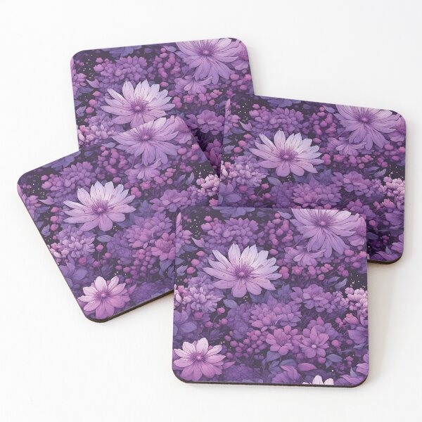 Item preview, Dark Purple Flowers Seamless Pattern designed and sold by SeamCraft.