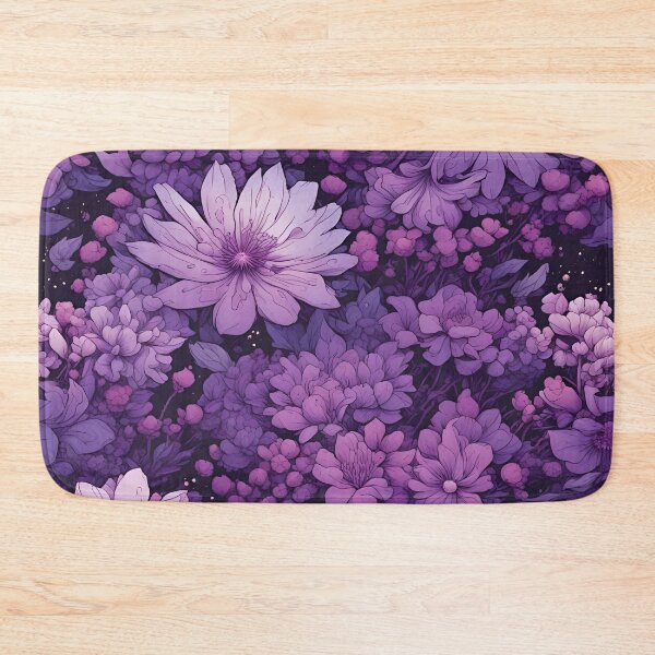 Item preview, Dark Purple Flowers Seamless Pattern designed and sold by SeamCraft.