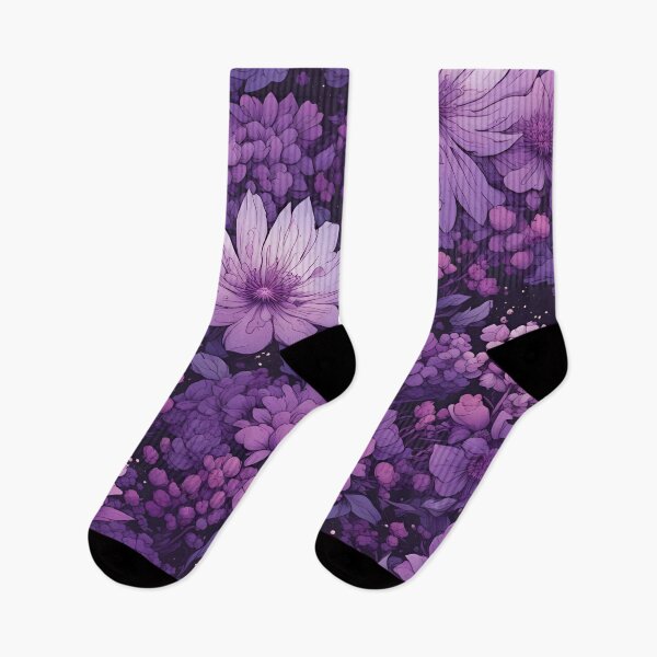 Item preview, Dark Purple Flowers Seamless Pattern designed and sold by SeamCraft.