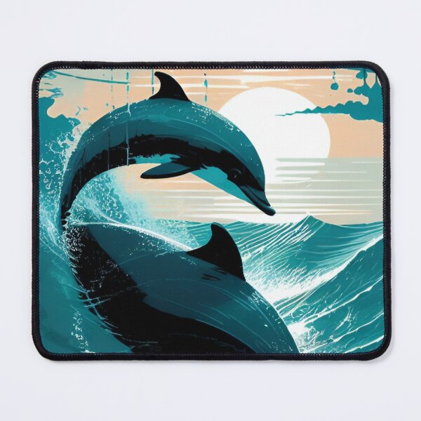 Item preview, Dolphins in ocean designed and sold by DreamistStore.