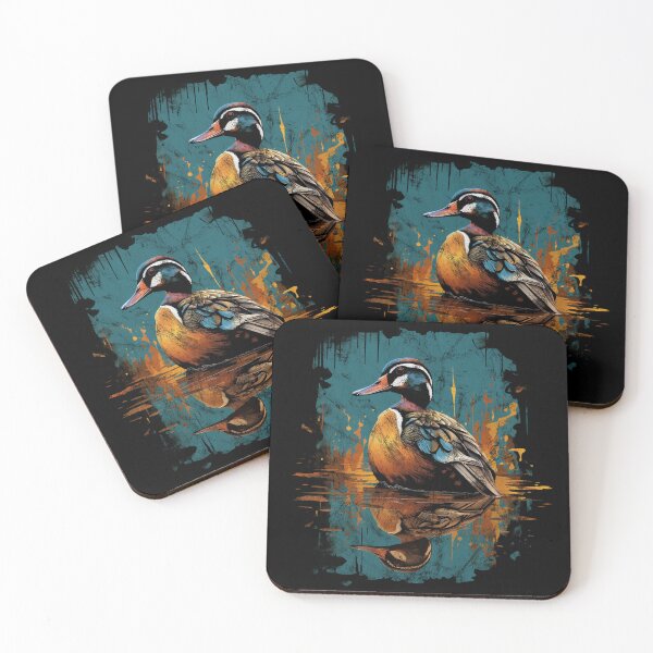 Item preview, A Wood Duck - Vintage Distressed Street Art Birds designed and sold by GVRDesign.