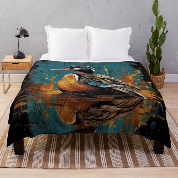 Item preview, A Wood Duck - Vintage Distressed Street Art Birds designed and sold by GVRDesign.