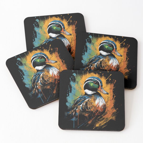 Item preview, A Wood Duck - Vintage Distressed Street Art Birds designed and sold by GVRDesign.