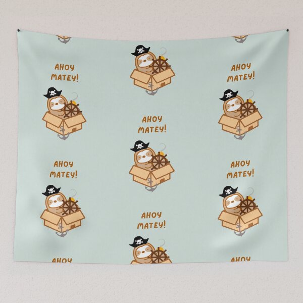 Item preview, Ahoy Matey Pirate Sloth  designed and sold by theslothinme.