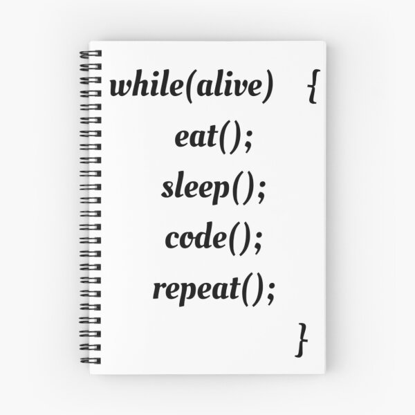 Item preview, while alive eat sleep code repeat designed and sold by SoumyaTrade.