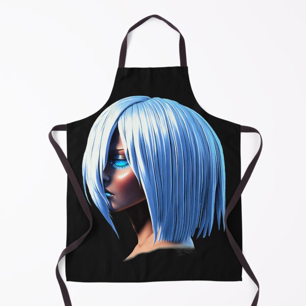 Item preview, Portrait of a woman with blue hair and blue eyes. designed and sold by NataAtelierArt.