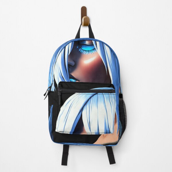 Item preview, Portrait of a woman with blue hair and blue eyes. designed and sold by NataAtelierArt.