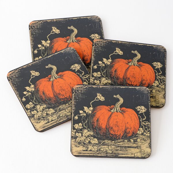 Item preview, Tasty pumpkin woodblock designed and sold by NoRandom.