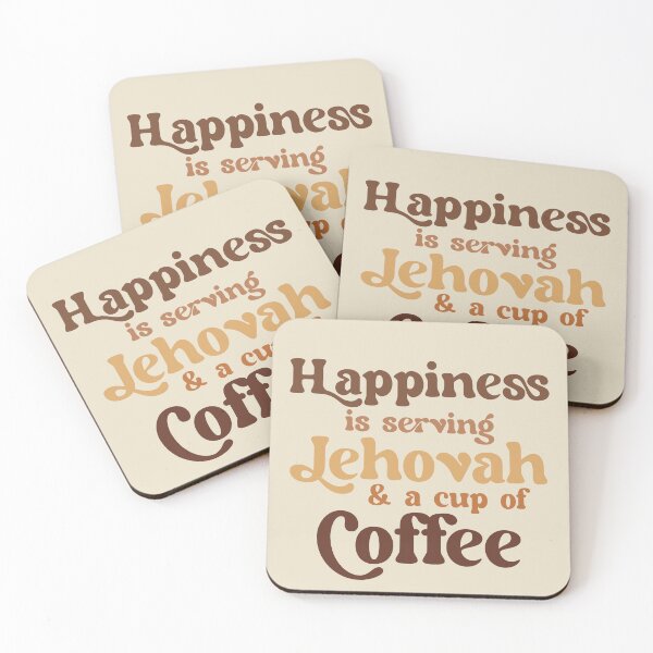 Item preview, Happiness Is Serving Jehovah and a Cup of Coffee designed and sold by Paper Bee Gift Shop.