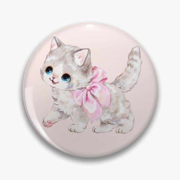 Item preview, Vintage Pink Kitty designed and sold by Cookiicrumbs.
