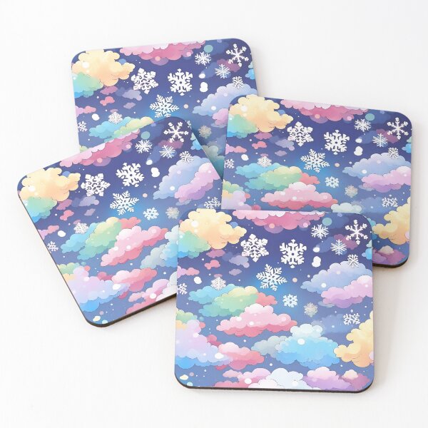 Item preview, Snowflakes and Rainbow Clouds Design designed and sold by SeamCraft.