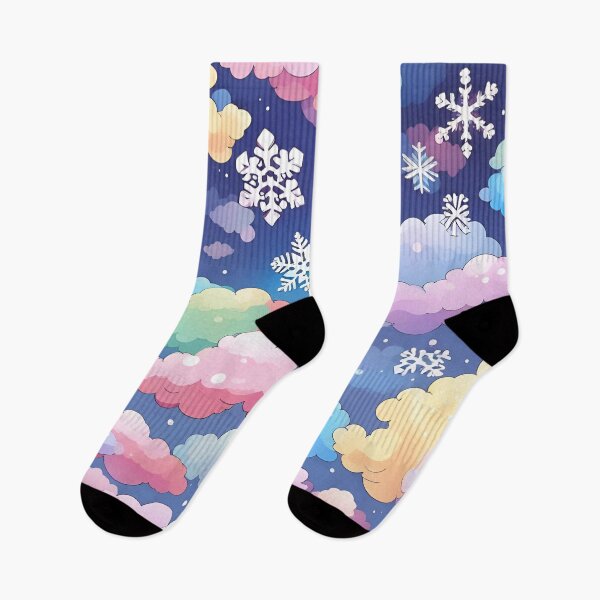 Item preview, Snowflakes and Rainbow Clouds Design designed and sold by SeamCraft.