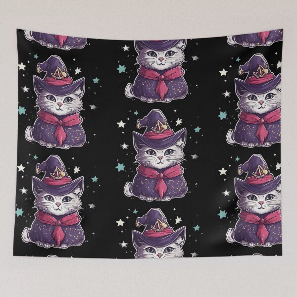 Item preview, Cute Kitty Cat Feline Wizard designed and sold by LuizSilva1983.