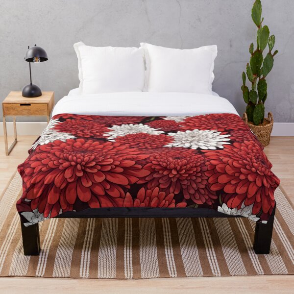 Item preview, Red Chrysanthemum Flowers  designed and sold by SeamCraft.