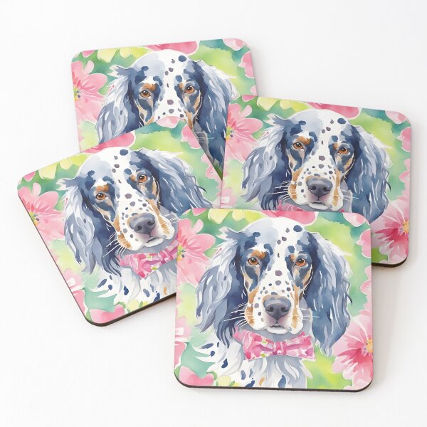 Item preview, Preppy watercolor portrait of a Setter dog designed and sold by SophieClimaArt.