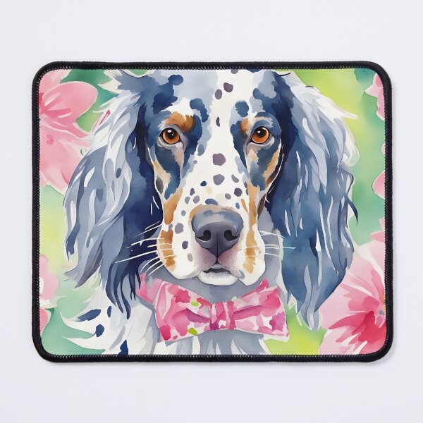 Item preview, Preppy watercolor portrait of a Setter dog designed and sold by SophieClimaArt.
