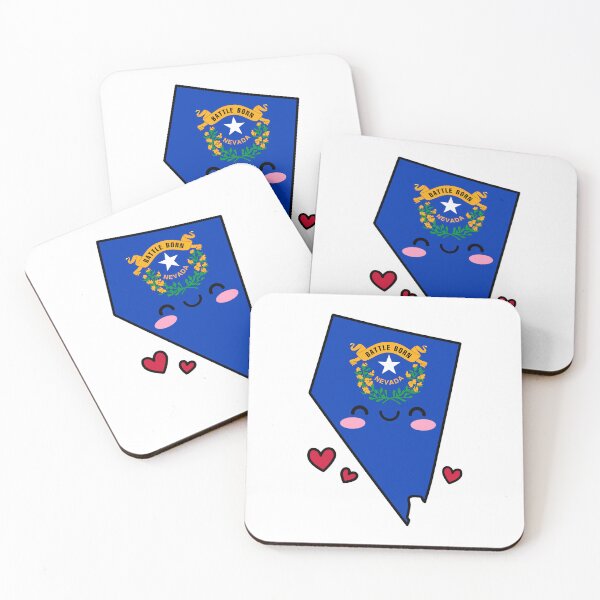 Item preview, Nevada State Flag Map Smile with Love designed and sold by pixelsparkzone.