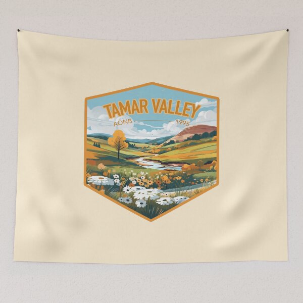 Item preview, Tamar Valley Area of Outstanding Natural Beauty (AONB) United Kingdom 1 - Sticker Series Digital Art | WanderUpNorthCo. designed and sold by WanderUpNorth.
