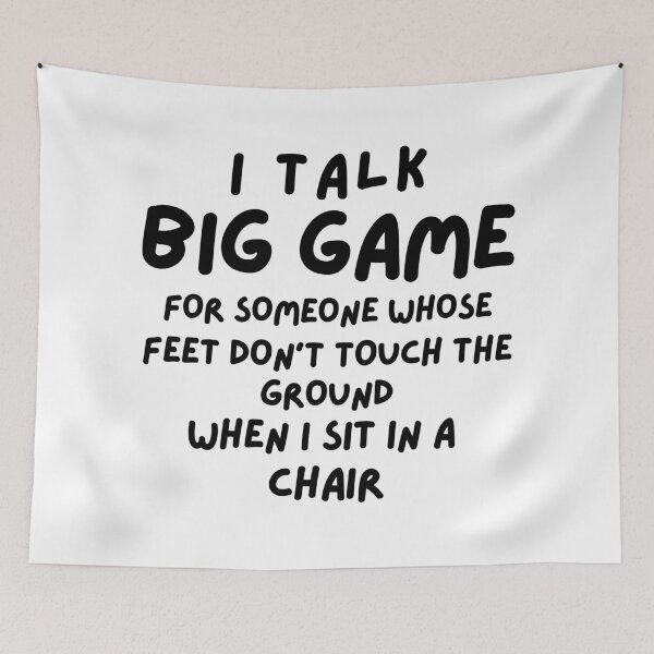 Item preview, I Talk Big Game, Funny Typography designed and sold by RiffRaffGraffix.
