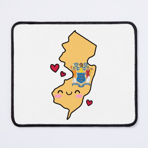 Item preview, New Jersey State Flag Map Smile with Love designed and sold by pixelsparkzone.