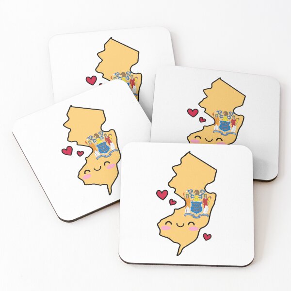 Item preview, New Jersey State Flag Map Smile with Love designed and sold by pixelsparkzone.