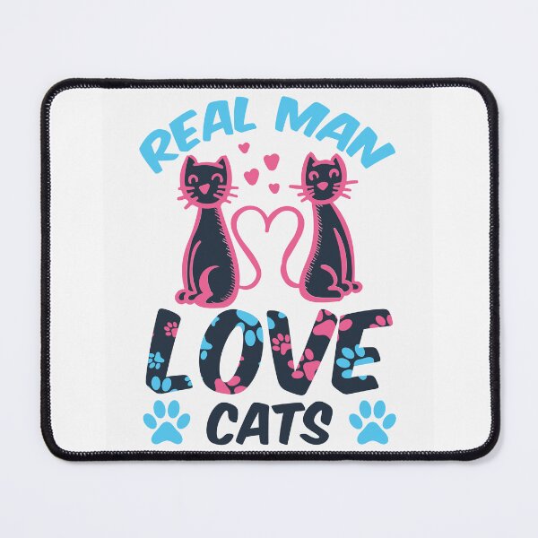 Item preview, Personalized products with Real Man Love Cats designed and sold by ShoppingKazkar.