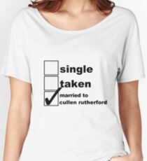 Camiseta ancha para mujer Soltero, Tomado, casado con Cullen