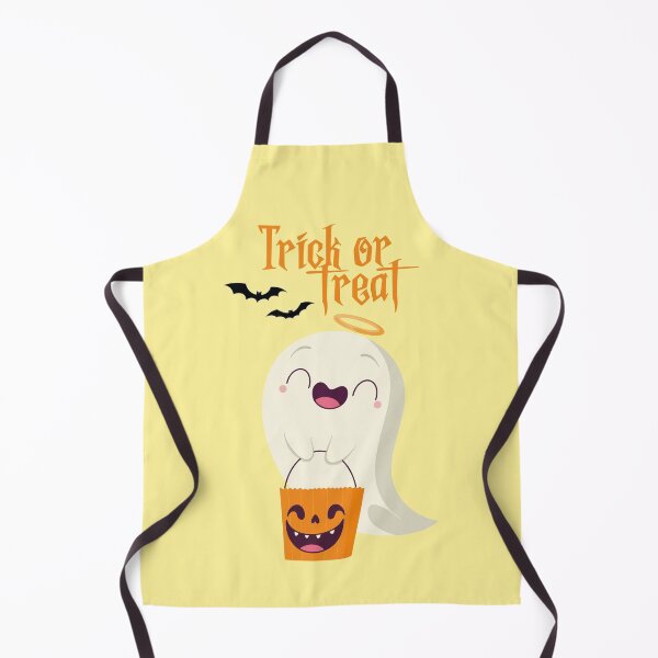 Item preview, Ghost on halloween, Trick or treat in yellow designed and sold by Aleph-Mga.